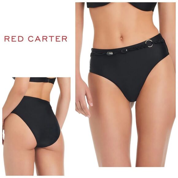 New. Red Carter O-Ring high waisted bikini bottom. Small. - Picture 1 of 11